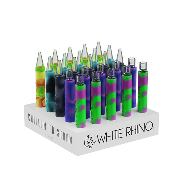 GLASS BLUNT SLIDER - 25 COUNT DISPLAY - White Rhino USA