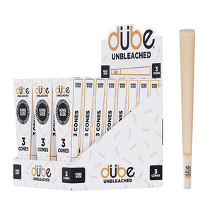 DUBE UNBLEACHED CONES KING - 3 CONES - 24 COUNT DISPLAY