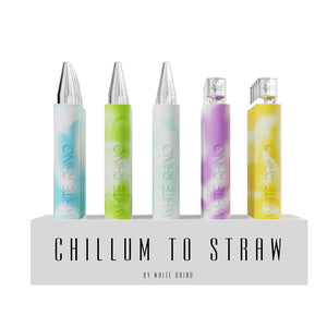 CHILLUM TO STRAW GLOW IN THE DARK - 25 COUNT DISPLAY (QUARTZ)