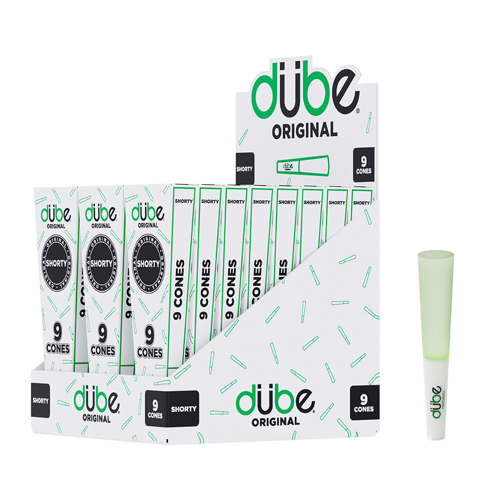 DUBE ORIGINAL GREEN CONES SHORTY - 9 CONES - 24 COUNT DISPLAY