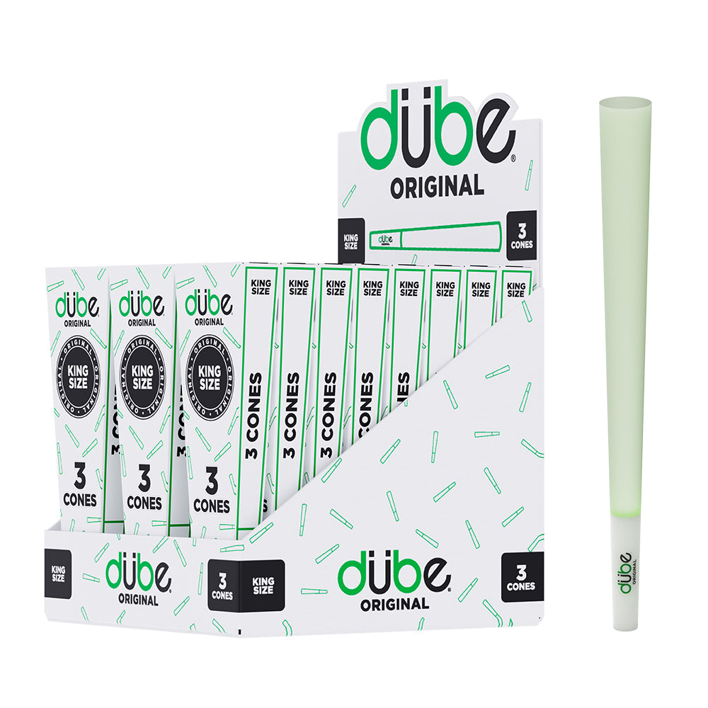 DUBE ORIGINAL GREEN CONES KING - 3 CONES - 24 COUNT DISPLAY