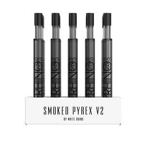 PYREX V2 DAB STRAW WITH SILICONE CAP SMOKED - 25 COUNT DISPLAY