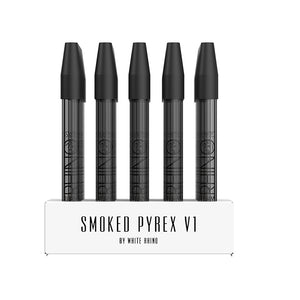 PYREX V1 DAB STRAW WITH SILICONE CAP SMOKED - 25 COUNT DISPLAY