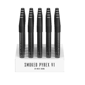 PYREX V1 DAB STRAW WITH SILICONE CAP SMOKED - 25 COUNT DISPLAY