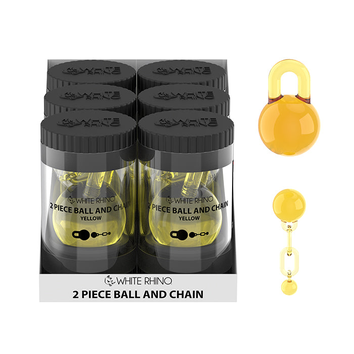 TERP SLURPER 2 PIECE BALL AND CHAIN YELLOW - 6 COUNT DISPLAY