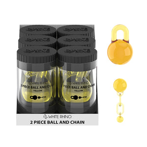 TERP SLURPER 2 PIECE BALL AND CHAIN YELLOW - 6 COUNT DISPLAY