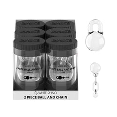 TERP SLURPER 2 PIECE BALL AND CHAIN CLEAR - 6 COUNT DISPLAY