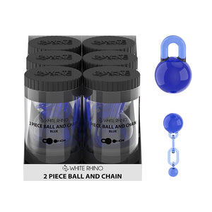 TERP SLURPER 2 PIECE BALL AND CHAIN BLUE - 6 COUNT DISPLAY