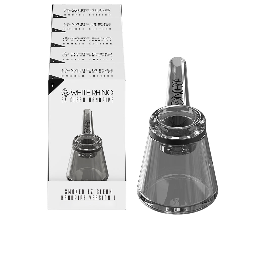 Glass Hand Pipe - EZ Clean Smoked V4 (5-Pack) | White Rhino
