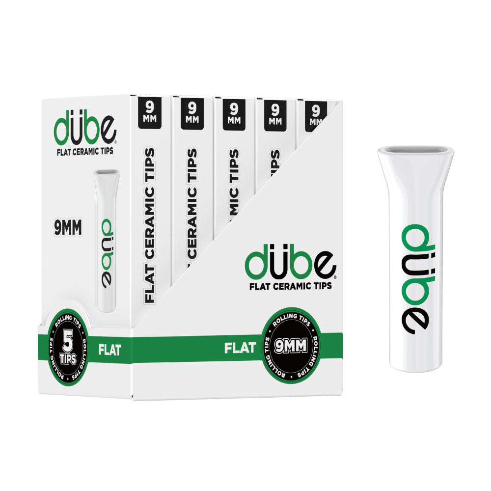 DUBE 9MM FLAT CERAMIC TIP 5 PACK - 5 COUNT DISPLAY