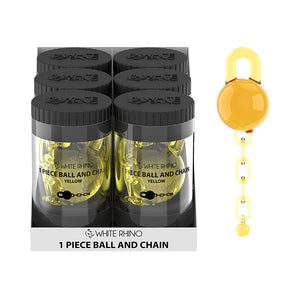 TERP SLURPER 1 PIECE BALL AND CHAIN YELLOW - 6 COUNT DISPLAY