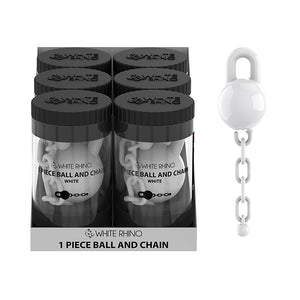 TERP SLURPER 1 PIECE BALL AND CHAIN WHITE - 6 COUNT DISPLAY