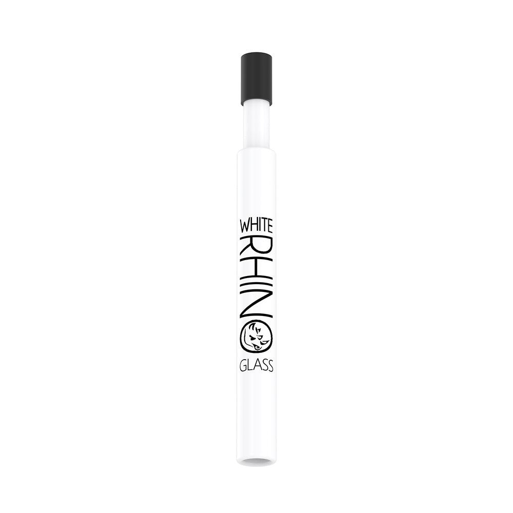 WHITE CERAMIC V2 DAB STRAW WITH SILICONE CAP - 25 COUNT DISPLAY