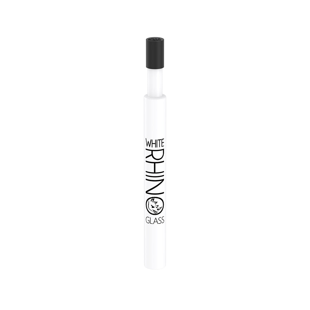WHITE CERAMIC V2 DAB STRAW WITH SILICONE CAP - 25 COUNT DISPLAY