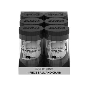 TERP SLURPER 1 PIECE BALL AND CHAIN WHITE - 6 COUNT DISPLAY