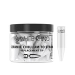 CERAMIC CHILLUM TO STRAW REPLACEMENT TIPS - 25 COUNT JAR