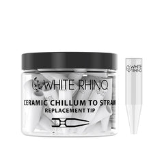 CERAMIC CHILLUM TO STRAW REPLACEMENT TIPS - 25 COUNT JAR