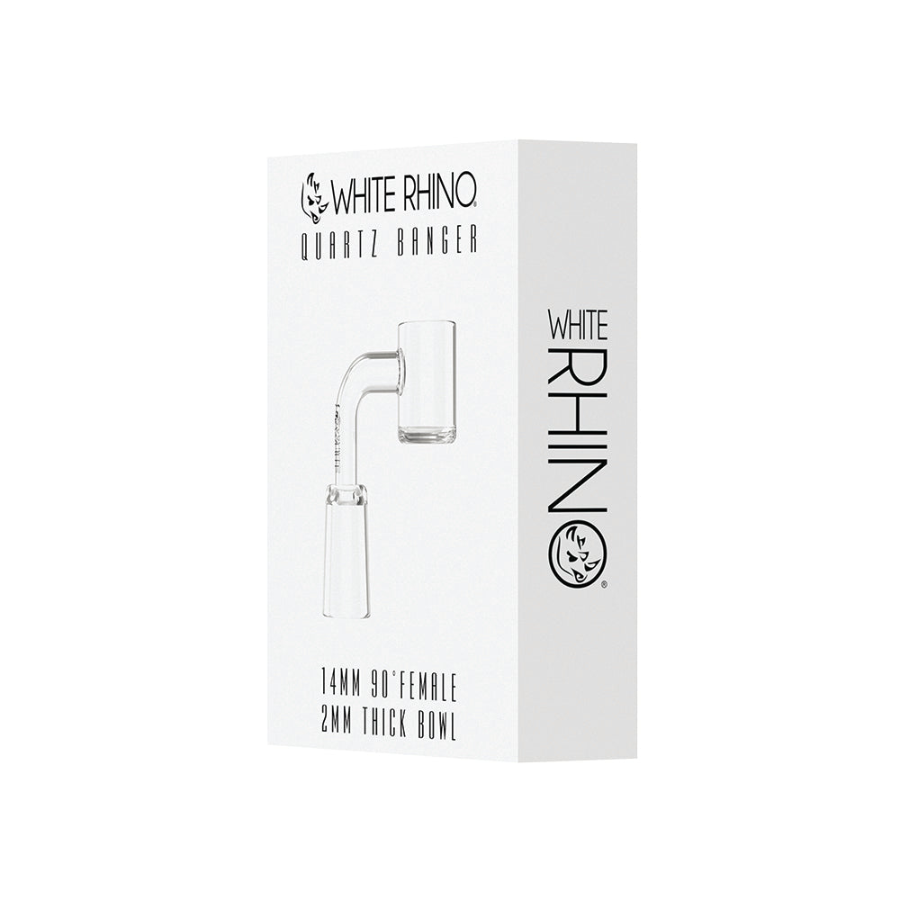 14MM 90° FEMALE QUARTZ BANGER 2MM - 5 COUNT DISPLAY